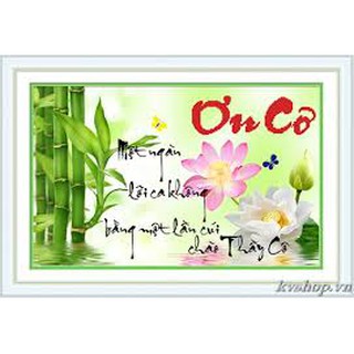 Tranh đính đá kim cương abc ơn cô df228 - 75x50cm