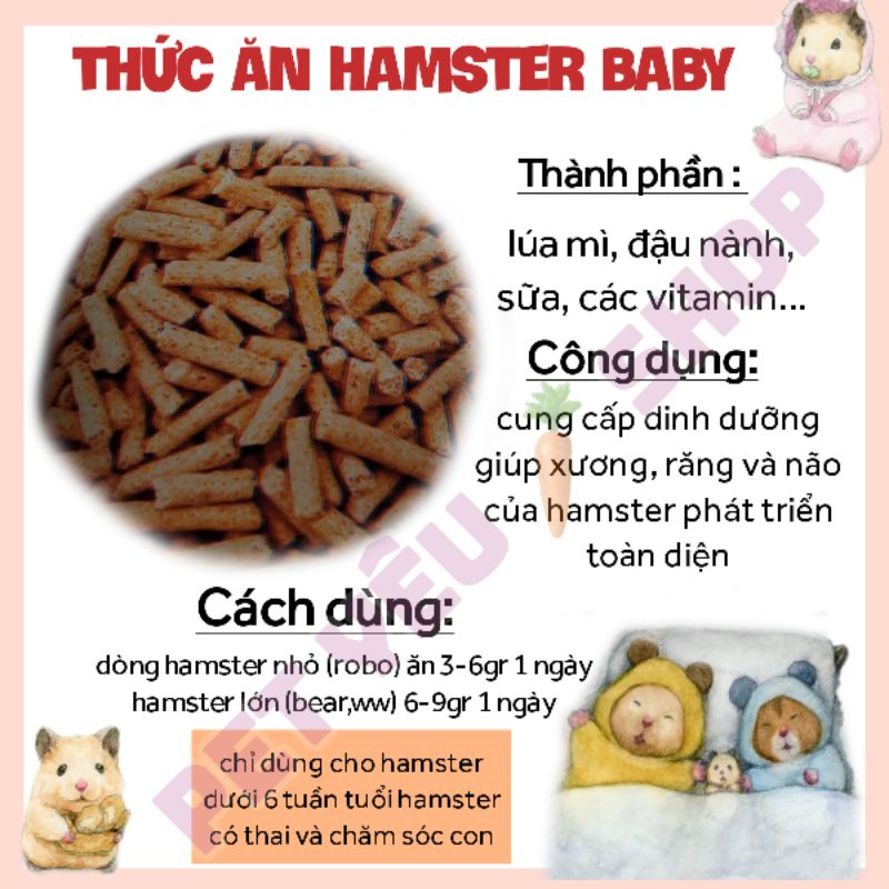 Thức ăn hamster baby 🐀🐁🐁 thức ăn cho các bé hamster mới sinh ❤