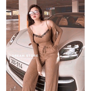 set thể thao ống rộng 3 món