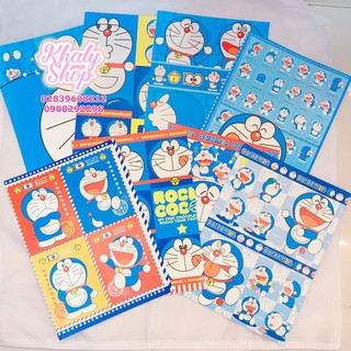 Set 2,3,4,5,6,7,8 tấm giấy bao tập , hoặc gói quà ngẫu nhiên hình Doremon size A4 cao cấp - 80DO000240