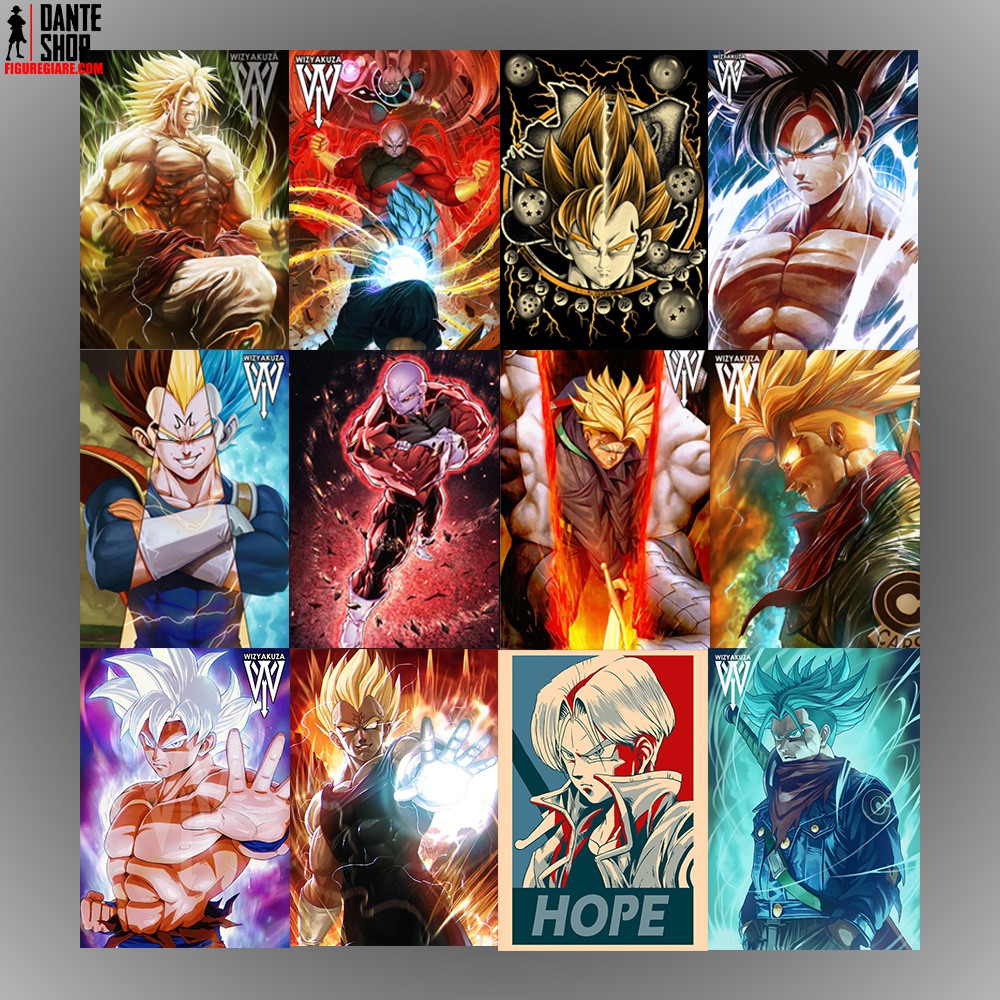 Poster A5 Dragon ball Chất Liệu Decan Phủ Bóng Chống Thấm Nước – Tặng khi mua mô hình Dragon ball