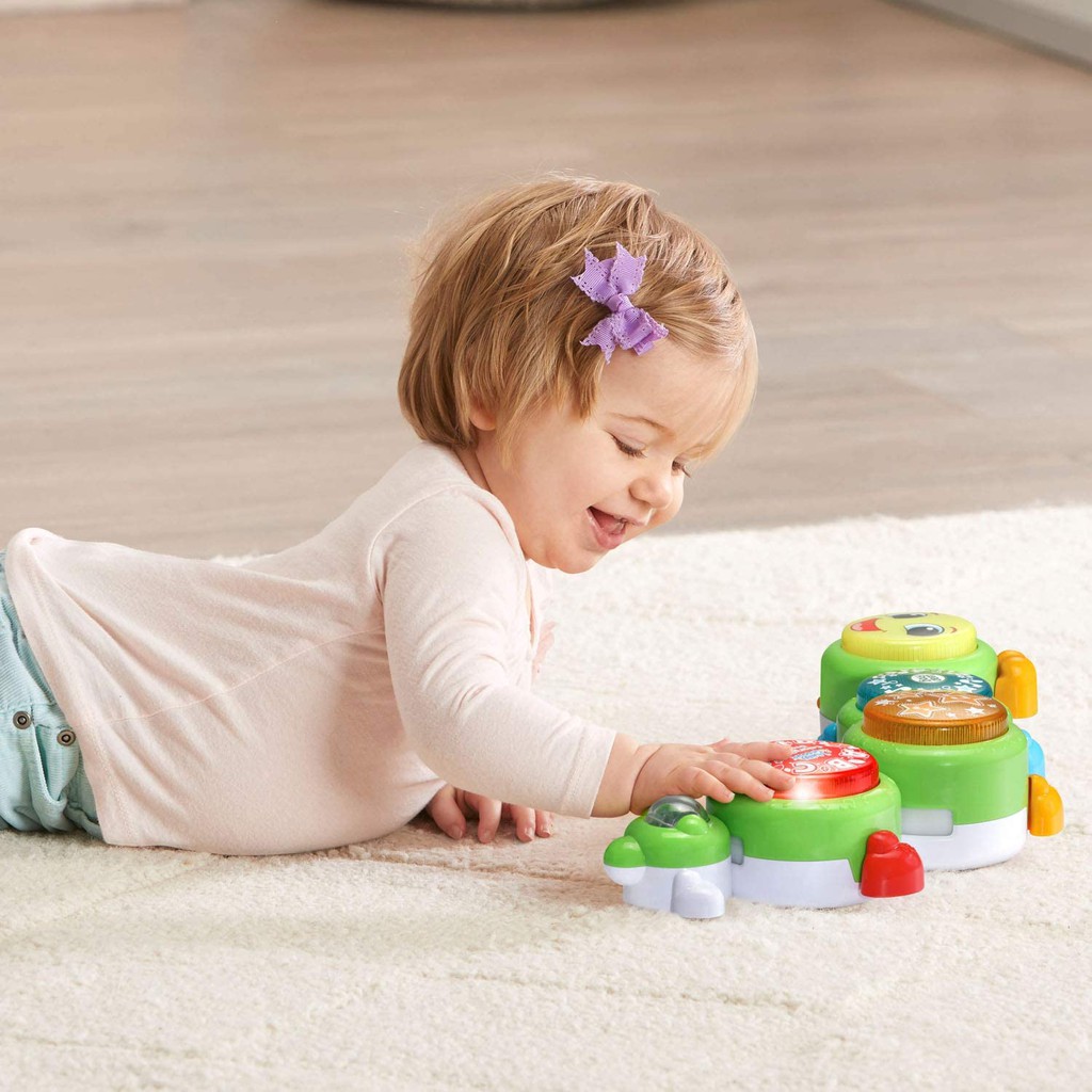 Leapfrog - Đồ chơi giáo dục phát triển trí tuệ, kỹ năng, ngôn ngữ cho bé - Dàn trống chú sâu bướm phát nhạc phát đèn.