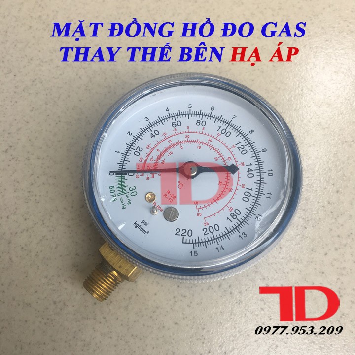 Mặt đồng hồ đo gas thay thế hạ áp Điện Lạnh Thuận Dung