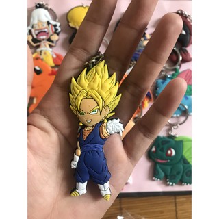 Móc chìa khóa cao su anime 2 mặt