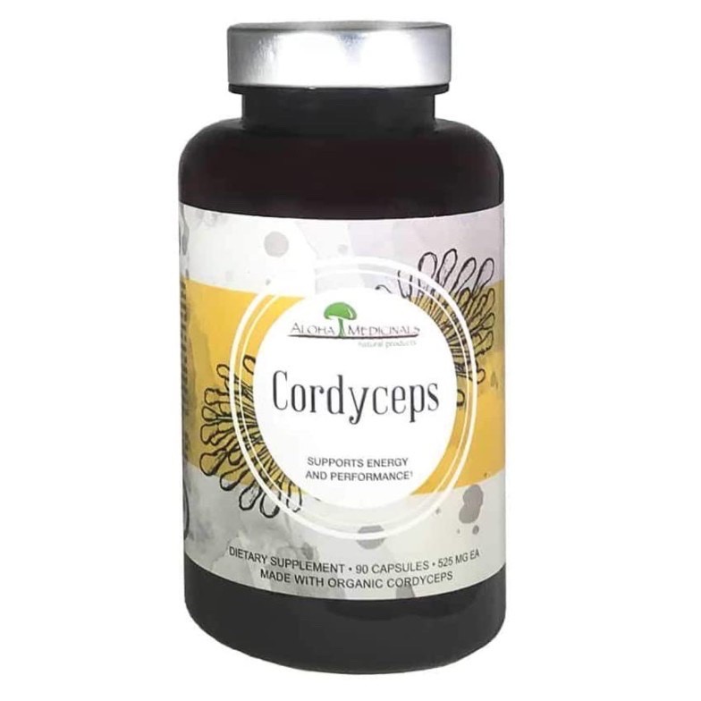 Viên uống Cordyceps Aloha Đông trùng hạ thảo chai 90 viên Date 2025