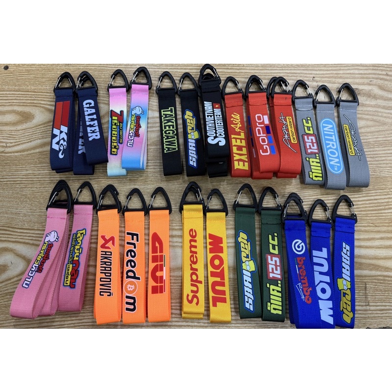 Dây móc khoá vải dù in logo thời trang