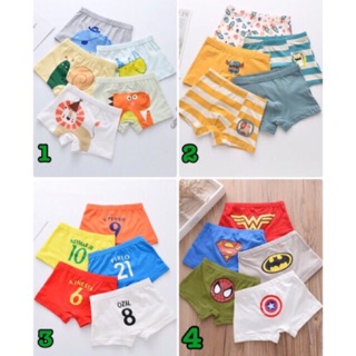 Set 5c sịp đùi cho bé trai 2/3y - 4/5y (4 mẫu như ảnh)