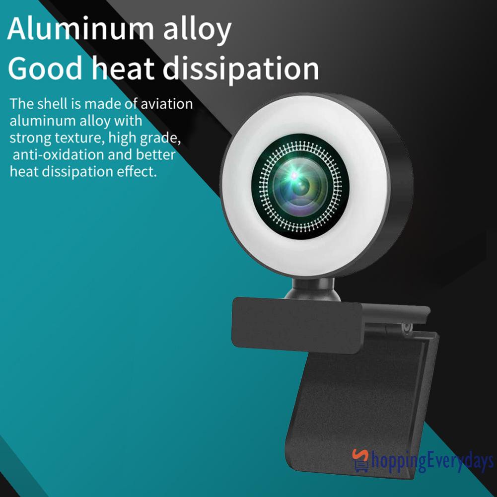 【sv】 1080P HD USB Webcam Web Camera with Ring Light Microphone for PC Live Video | BigBuy360 - bigbuy360.vn