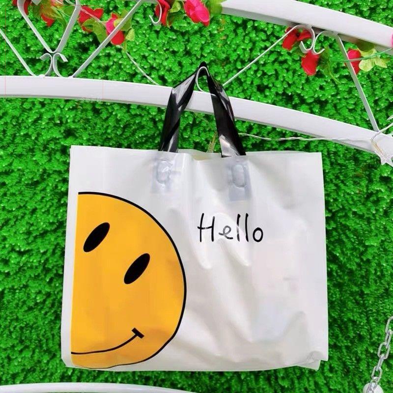 ☒Túi cửa hàng quần áo cao cấp, túi xách màu đỏ ròng, túi nữ, túi nhựa, túi xách, túi mua sắm trong suốt tùy chỉnh