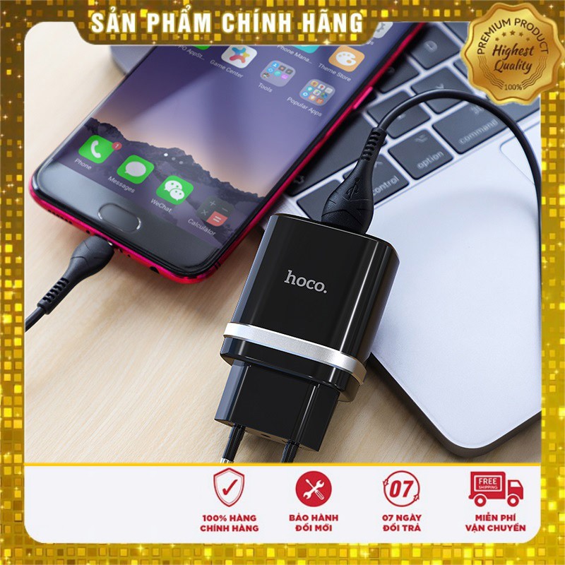 Củ sạc nhanh hoco c12q, sạc nhanh QC3.0/18w (BH 1 năm) TẶNG KÈM DÂY SẠC NHANH trị giá 50k [ HÀNG CHÍNH HÃNG]