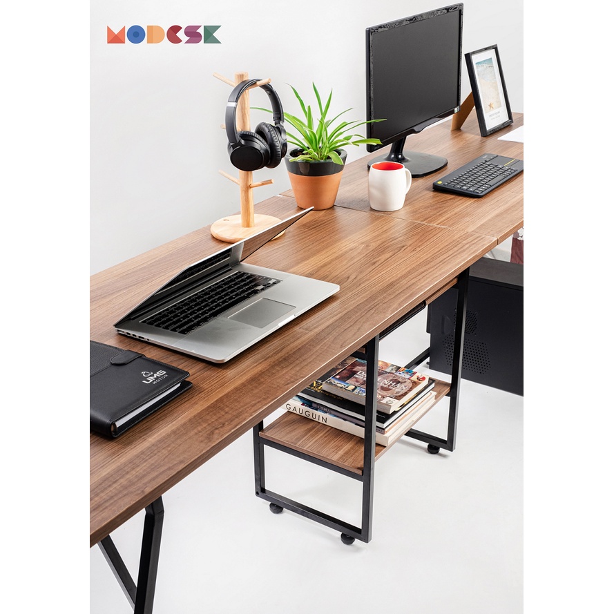 Bàn Làm Việc Đôi MODESK 1m8 khung sắt sơn tĩnh điện Chịu Lực Tốt Nội Thất Phòng Khách Làm việc