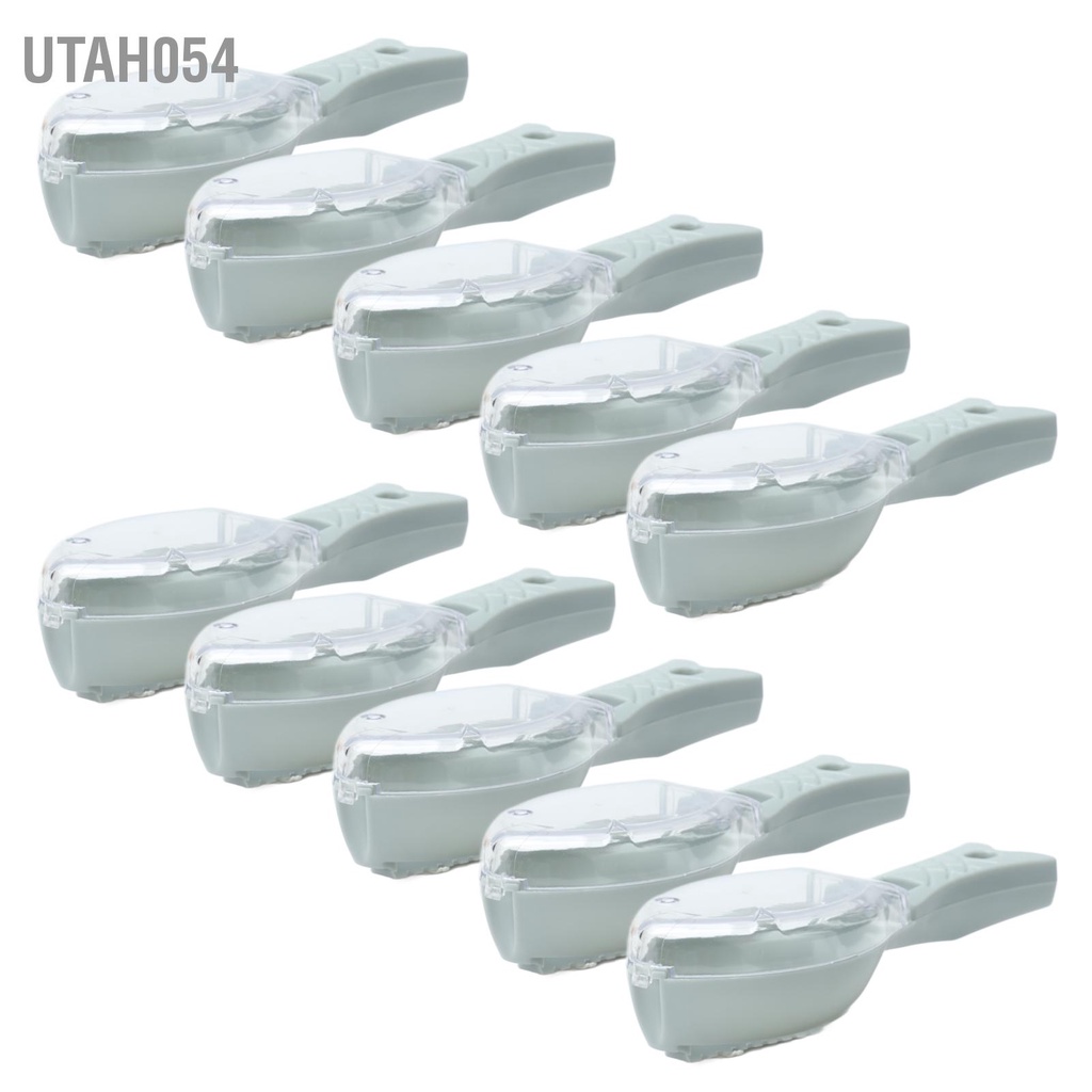 Utah054 10 cái Tẩy vảy cá Cầm tay cầm Có thể treo Nhỏ gọn Bàn chải đánh hiệu quả cho nhà hàng bếp