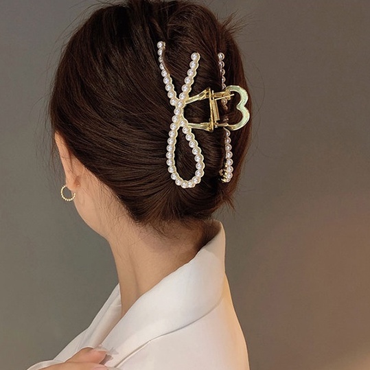 Kẹp tóc phối hạt xinh xắn thời trang dành cho nữ