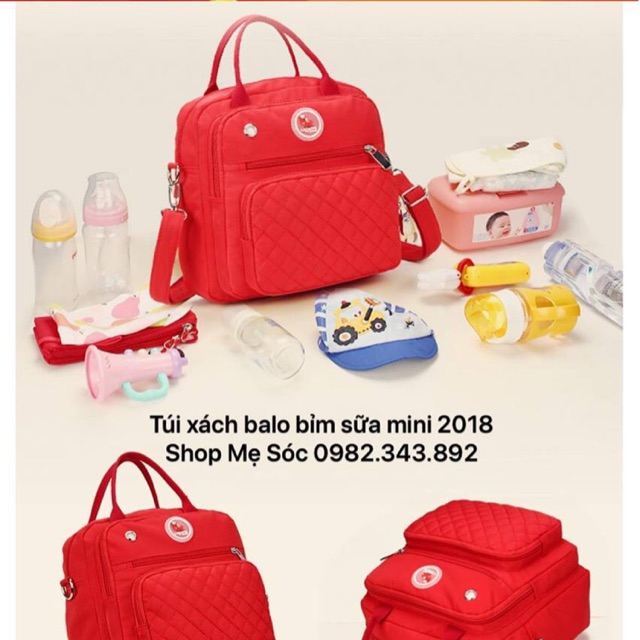 Túi xách Balo bỉm sữa LAGAFFE mini