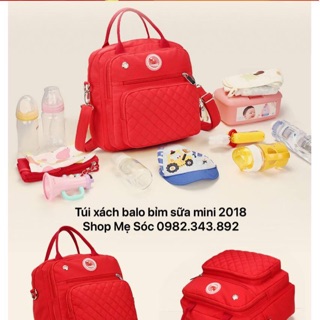 Túi xách Balo bỉm sữa LAGAFFE mini