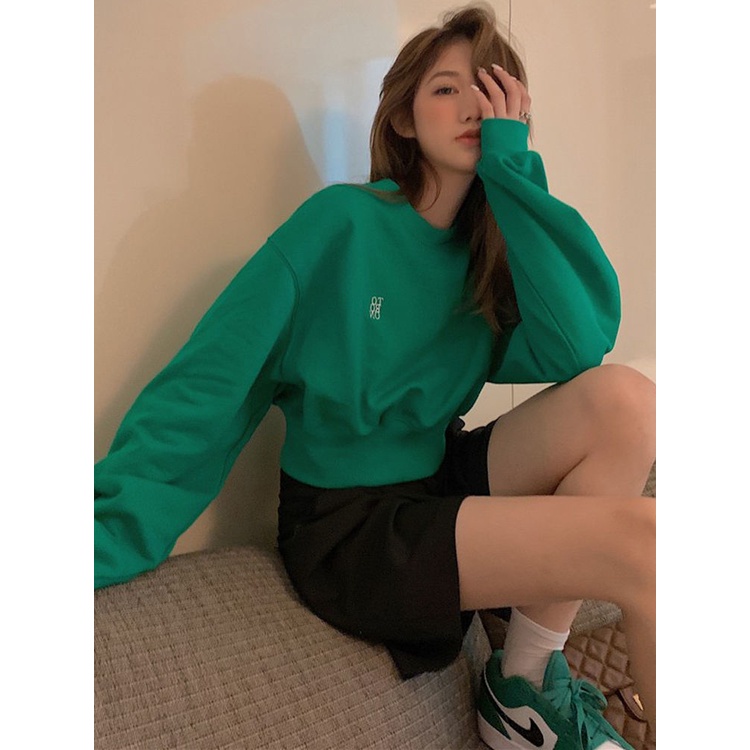 Áo Sweater Cổ Tròn Tay Dài Thời Trang Thu Đông Dành Cho Nữ