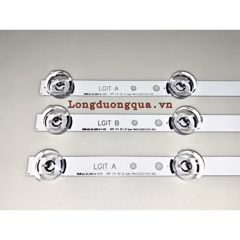 Bộ Led LG 32LB/LF Choá Lớn - 3 Thanh 6 Bóng 6V