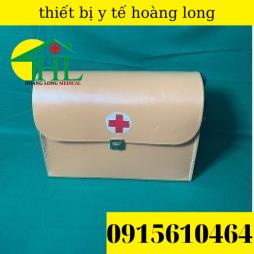 Túi Cứu Thương Chữ Thập Màu Da Bò Cỡ Nhỏ 23X12X8cm - Túi Y Tế