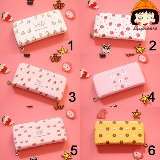 Bóp Ví Dài Cầm Tay Nữ Họa Tiết Hoạt Hình Xinh Xắn Đựng Vừa Ip6,6+,7,7+,8,X,...