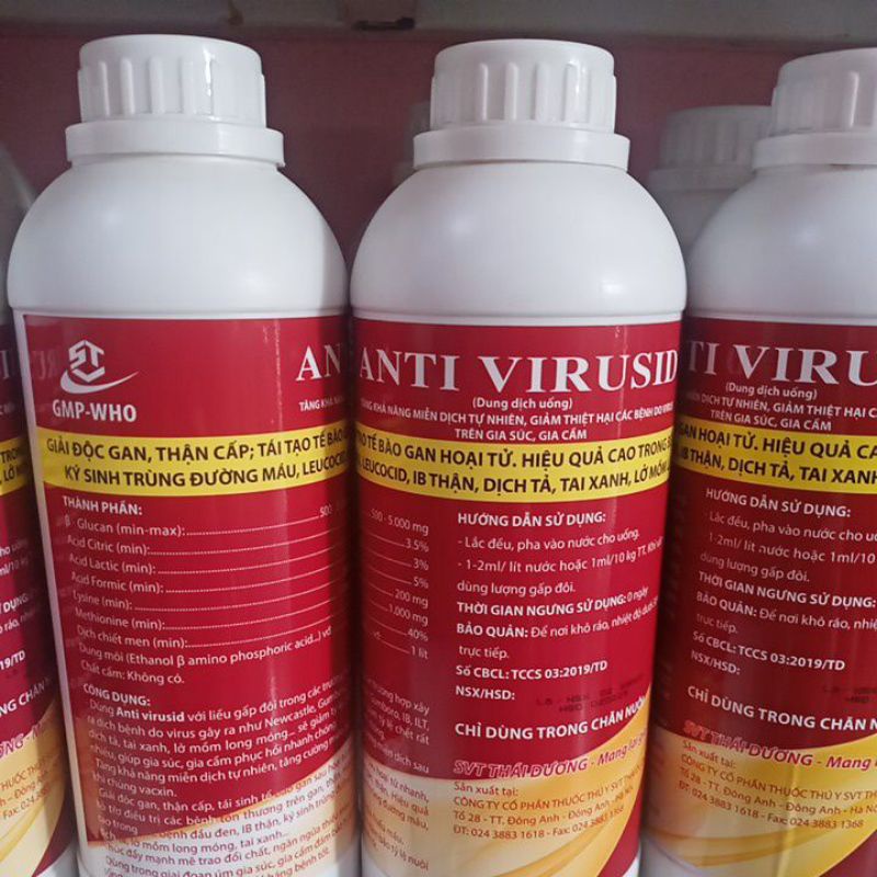 Thuốc thú y - Giải độc gan thận, tăng lực, kích thích miễn dịch (1 lít)