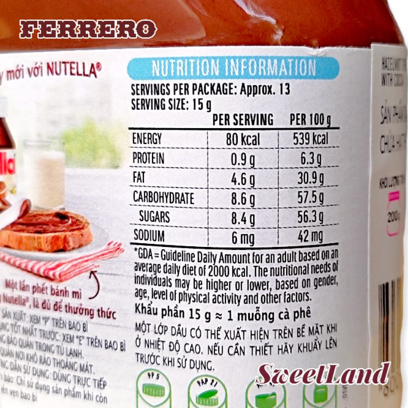 Bơ hạt phỉ Nutella hũ 250g nhập khẩu Úc🦘