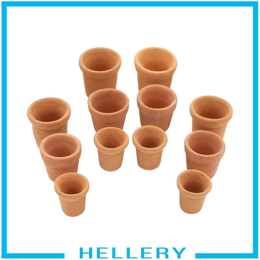 Bộ 12 Chậu Cây Sứ Tỉ Lệ 1 / 12 Dùng Trang Trí Nhà Búp Bê