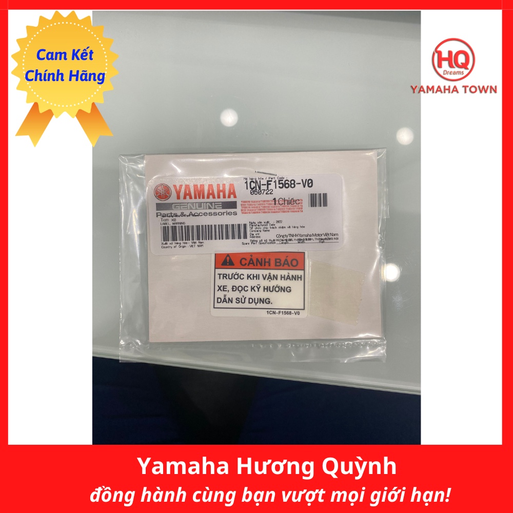 Tem dán cảnh báo xe máy chính hãng Yamaha - Yamaha Town Hương Quỳnh