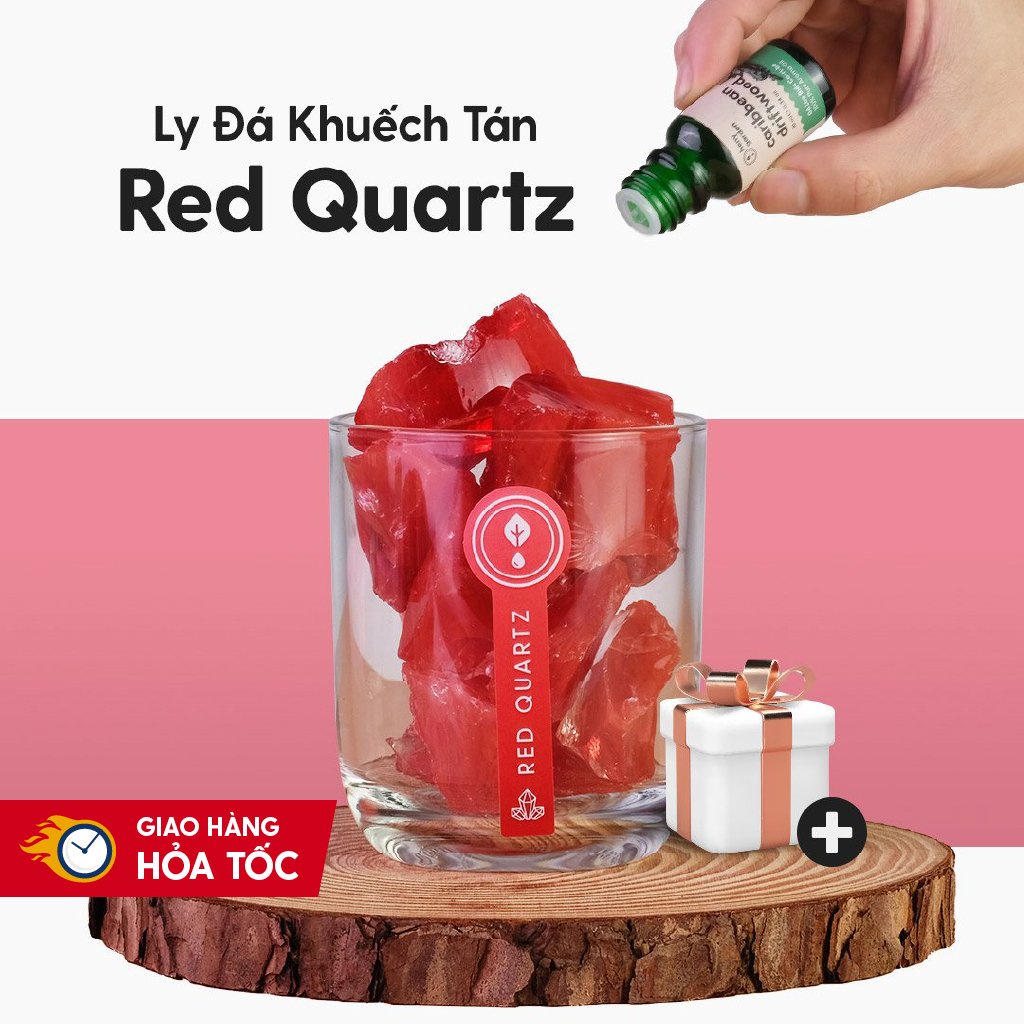 Bộ Đá Khuếch Tán Tinh Dầu Pha Lê Red Quartz HENY GARDEN Tạo Mùi Hương Nhẹ Nhàng Thay Thế Máy Xông