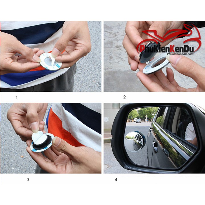GƯƠNG CẦU LỒI CHIẾU HẬU XÓA ĐIỂM MÙ Ô TÔ, XE MÁY ĐK 5CM 1 CẶP HÀNG LOẠI I
