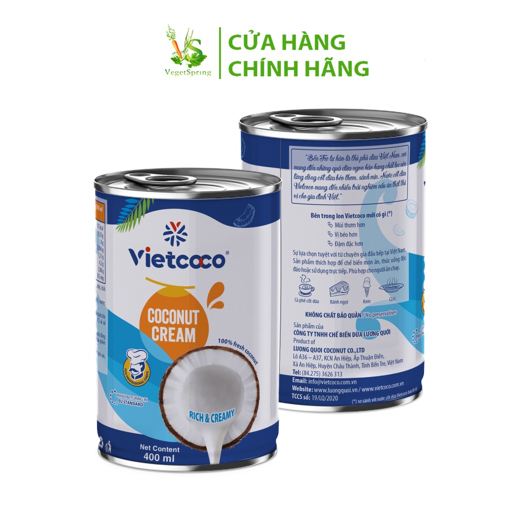 Nước Cốt Dừa Tươi Vietcoco 400ml
