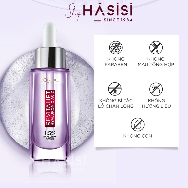Tinh Chất Cấp Ẩm, Sáng Da L'OREAL - Revitalift 1.5% Hyaluronic Acid Serum 30ml