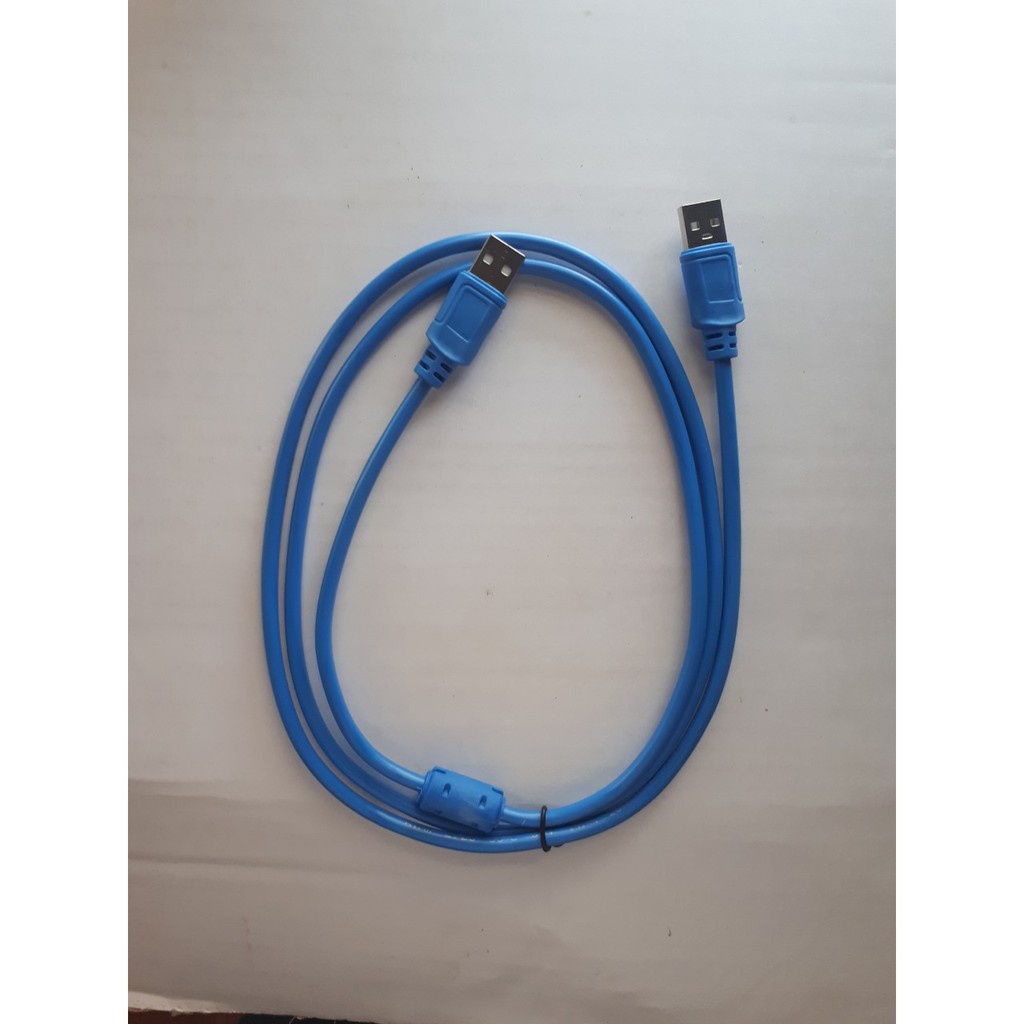 Dây cáp USB 2 đầu đực 1.5m xanh