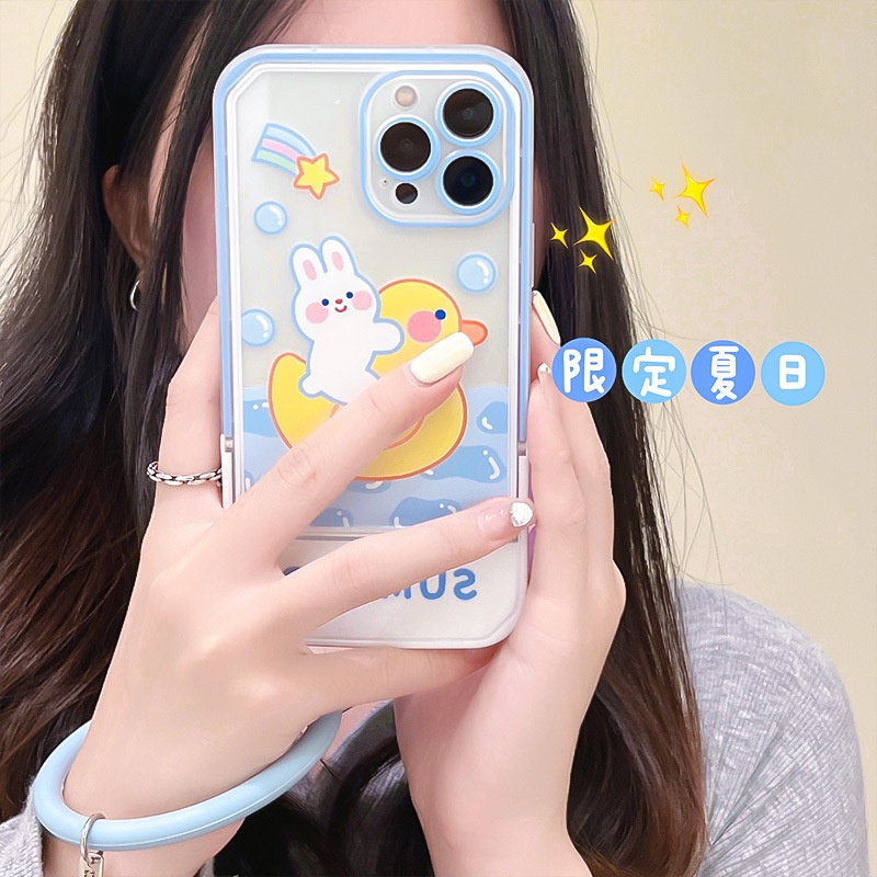 Ốp lưng iphoneỐp Điện Thoại  Kèm Giá Đỡ Tàng Hình Họa Tiết Hoạt Hình Dễ Thương Cho iphone 14 / 13Pro 12 / xs / 6 / 7 / 8PLUSDinuo case