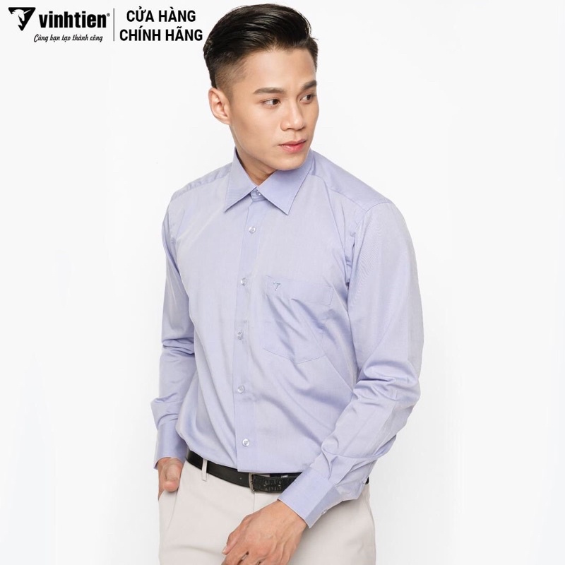 Áo Sơ Mi Dài Tay Trơn Màu Form Regular Vĩnh Tiến 325
