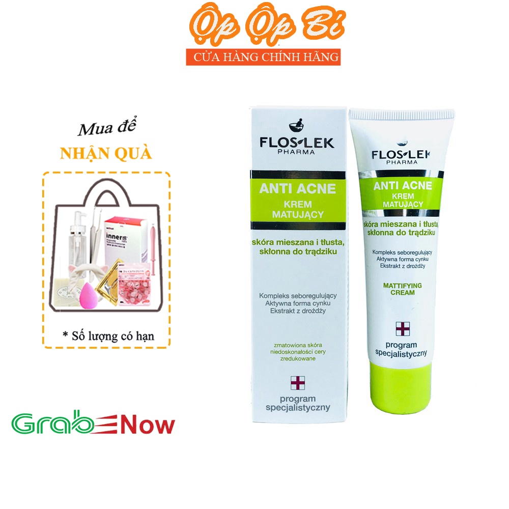 Kem kiểm soát dầu và điều tiết nhờn Floslek Anti Acne Mattifying Cream 50ml