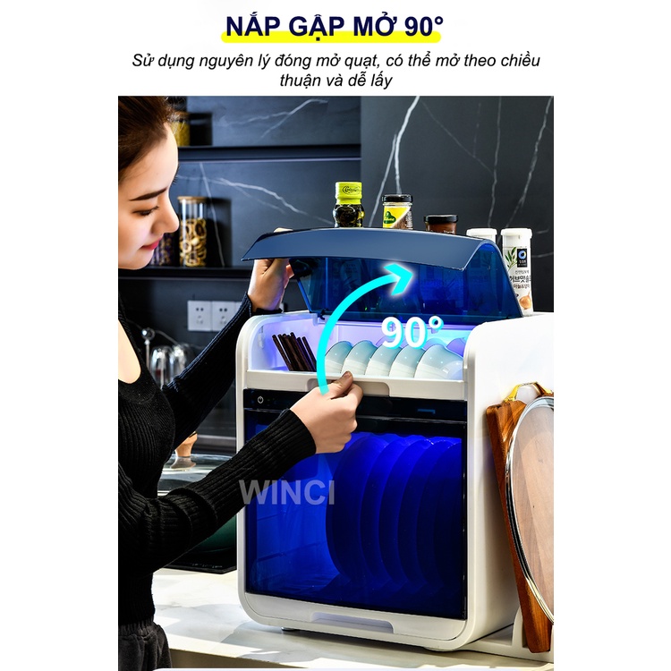 Máy Khử Trùng bát đĩa bằng tia UV Chính hãng Winci,Win-K8, Bảo hành 12 tháng.