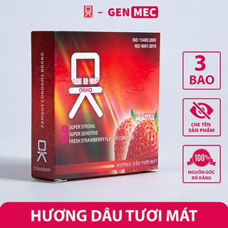 Bao cao su OK HQ Nhiều GeL Bôi Trơn - Siêu Khoái Cảm - Siêu Thăng Hoa - BCS OK HQ Hôp 3 bao - Genmec