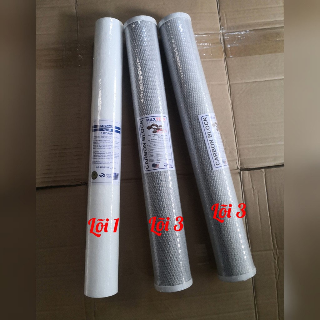 Bộ lọc nước sinh hoạt - Lọc nước thô đầu nguồn 3 cấp ly 20INCH Chuẩn