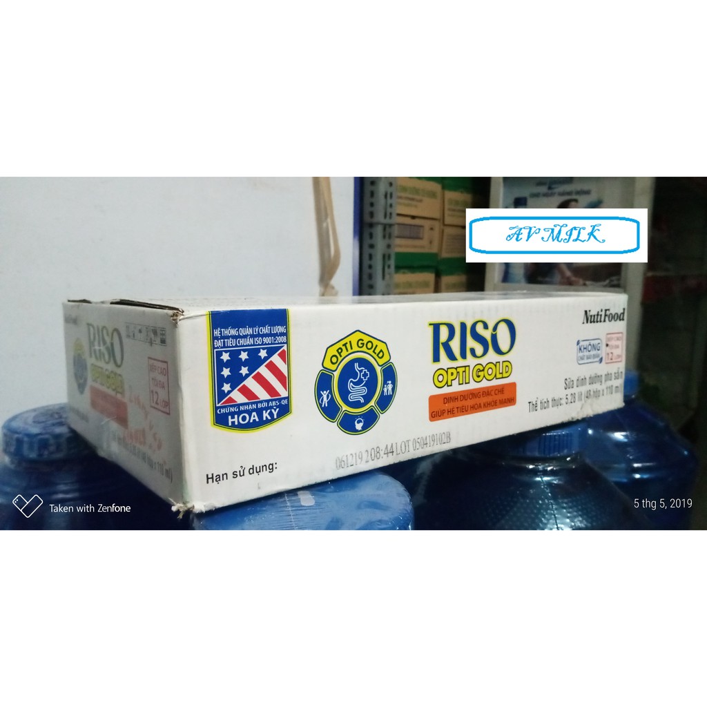 Thùng sữa Riso Opti Gold 110ml