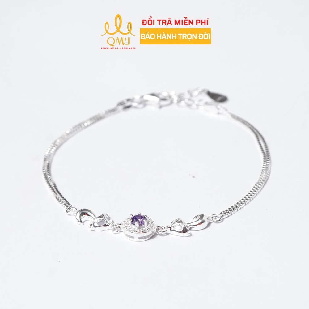Lắc tay bạc nữ 925 Tử đằng hồ ly cao cấp  QMJ - Q613