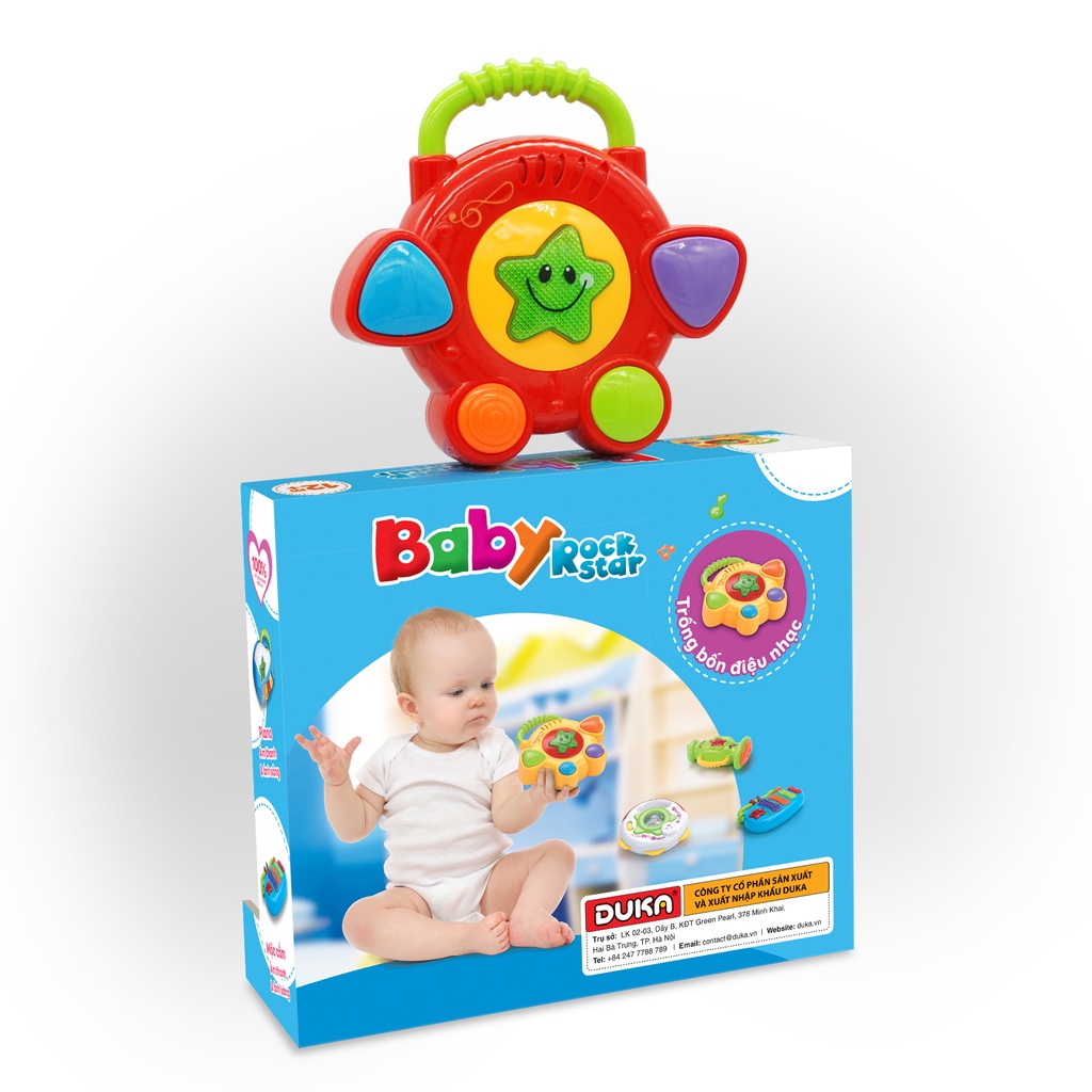 Đồ Chơi DUKA Baby Rock Star Trống Bốn Điệu Nhạc DK580018