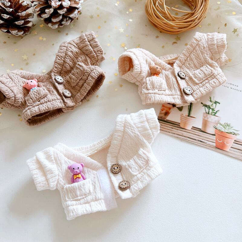 Búp Bê Nhồi Bông 20CM Hình Gấu Mặc Đầm Đồng Phục Lisa Jennie Twice Aespa DIY