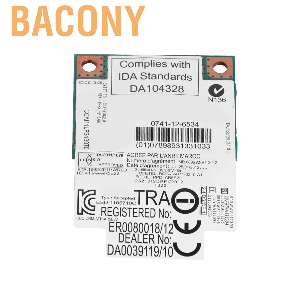 Băng tần kép 2.4G/5Ghz Mạng AR5B22 300Mbps Bluetooth 4.0 WIFI Mini PCI-E Wireless Network Card
