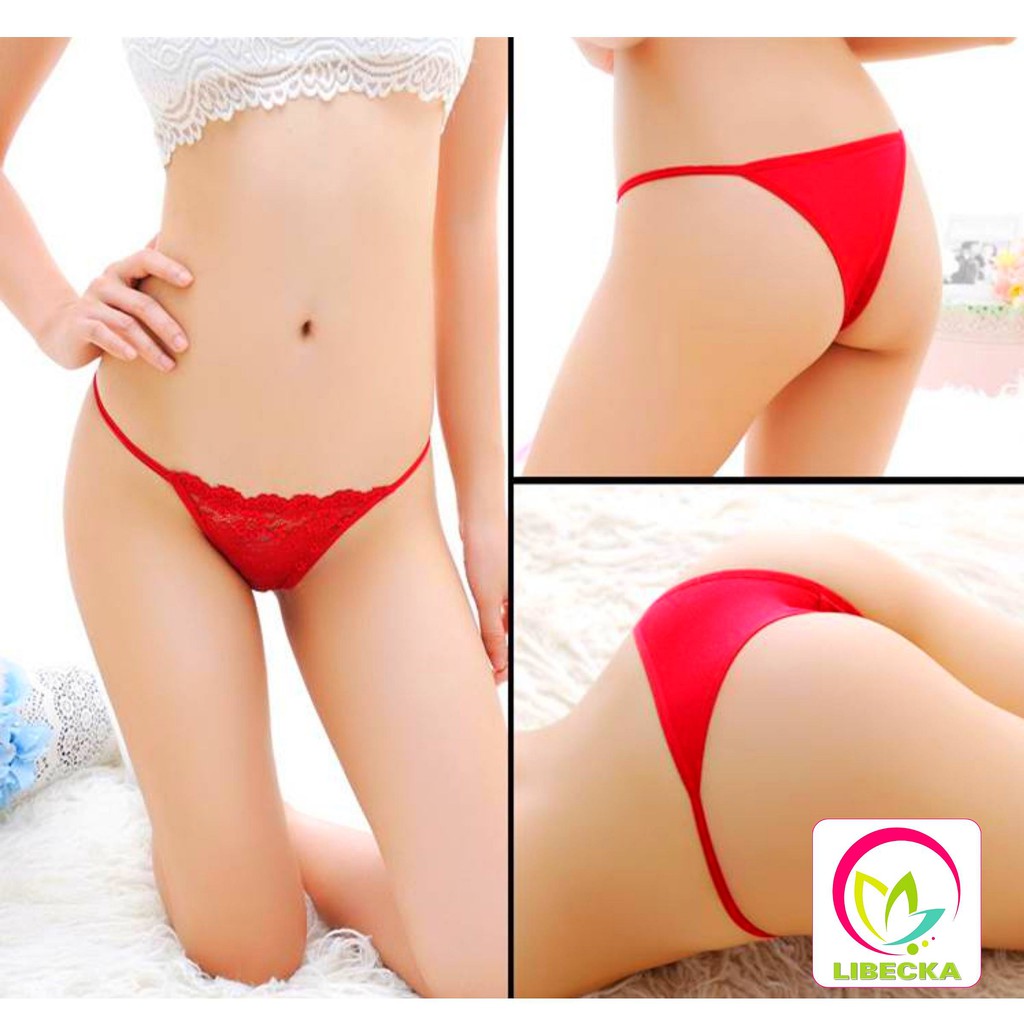 Quần lót nữ lọt khe dễ thương Ren xuyên thấu dây phong cách Hàn Quốc đẹp cao cấp Sexy gợi cảm quyến rũ LIBECKA QLK03