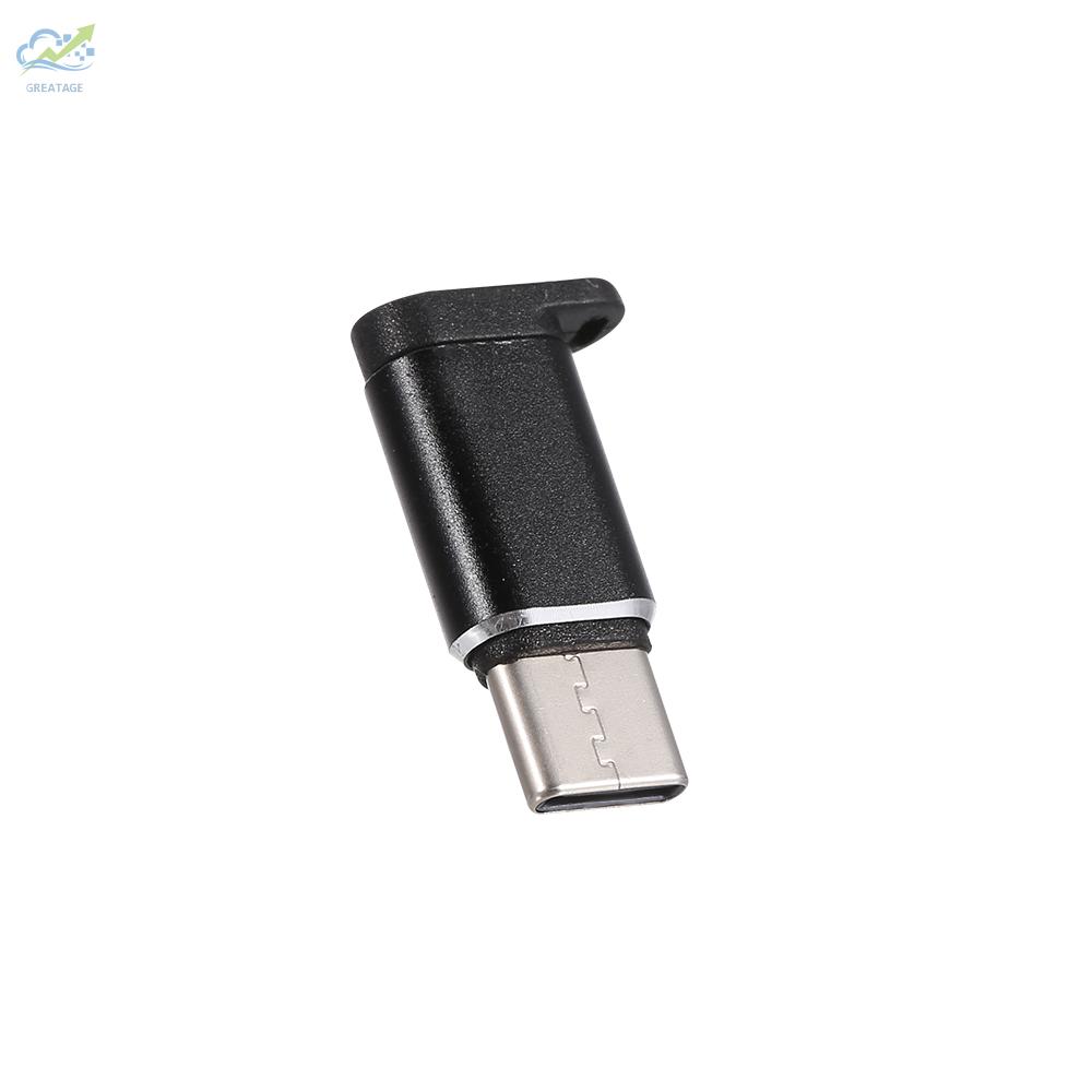 g☼USB 3.1 Type-C Adapter Micro USB Female to Type-C Male OTG Adapter Converter Plug and Play OTG Connector Black