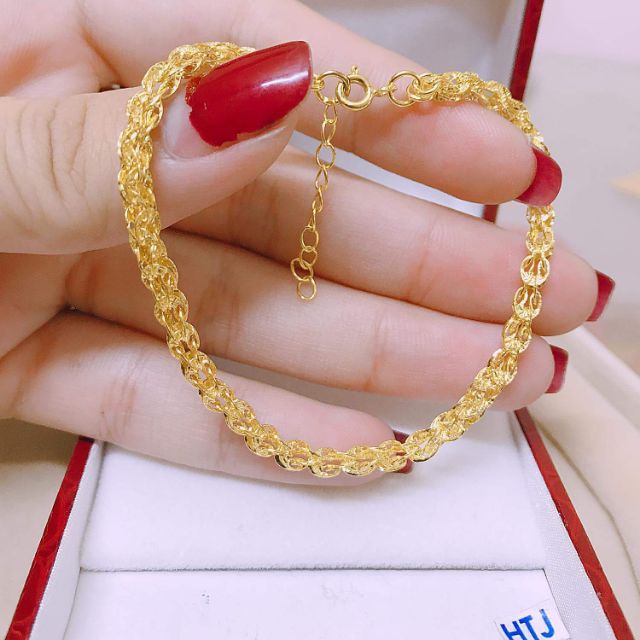 Lắc tay phụng bạc xi vàng