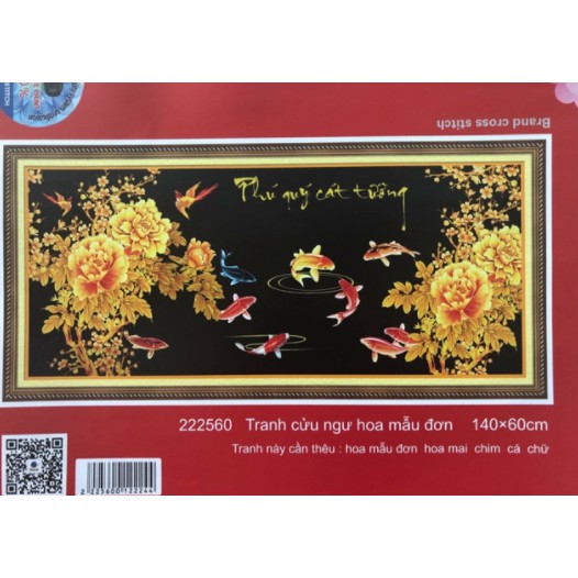 Tranh thêu chữ thập phú quý cát tường 222561
