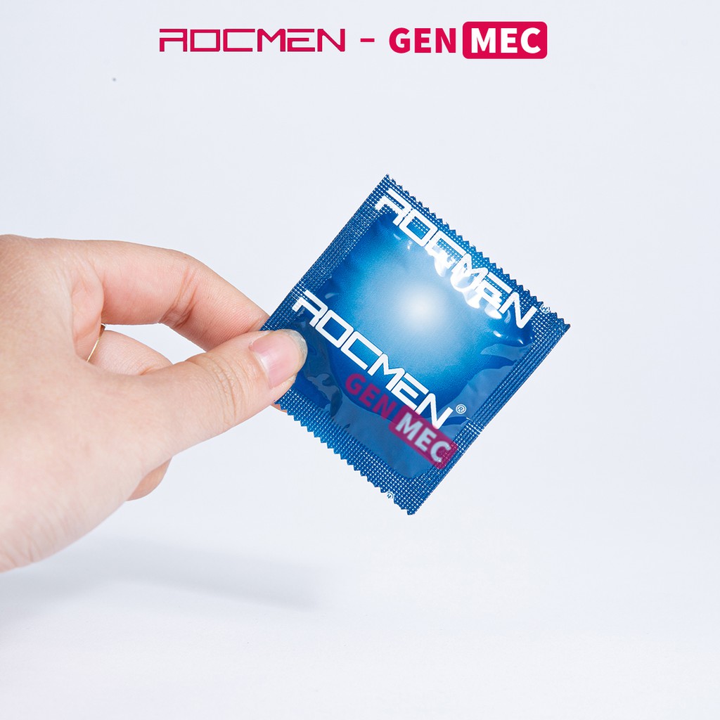 Bao Cao Su Gân Gai Rocmen Xanh - Vị Bạc Hà - Nhiều GeL Bôi Trơn - BCS Rocmen Xanh Hộp 12 bao - Siêu Thăng Hoa - Genmec