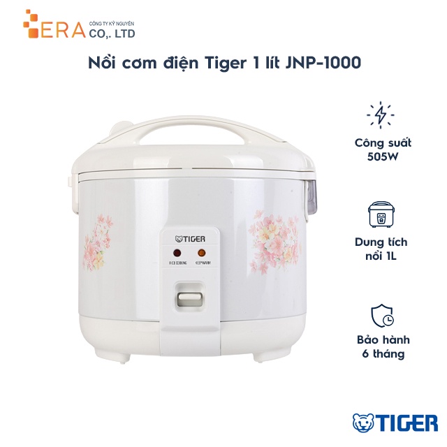 [Mã ELHADEV giảm 4% đơn 300K] Nồi cơm điện Tiger 1 lít JNP-1000