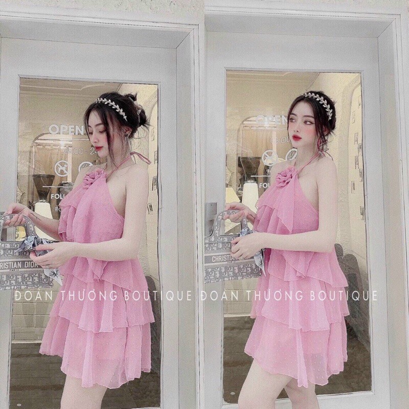 [ Hàng Chuẩn ] Váy Voan tơ tầng 💕 kèm hoa siêu xinh ( kèm ảnh thật)